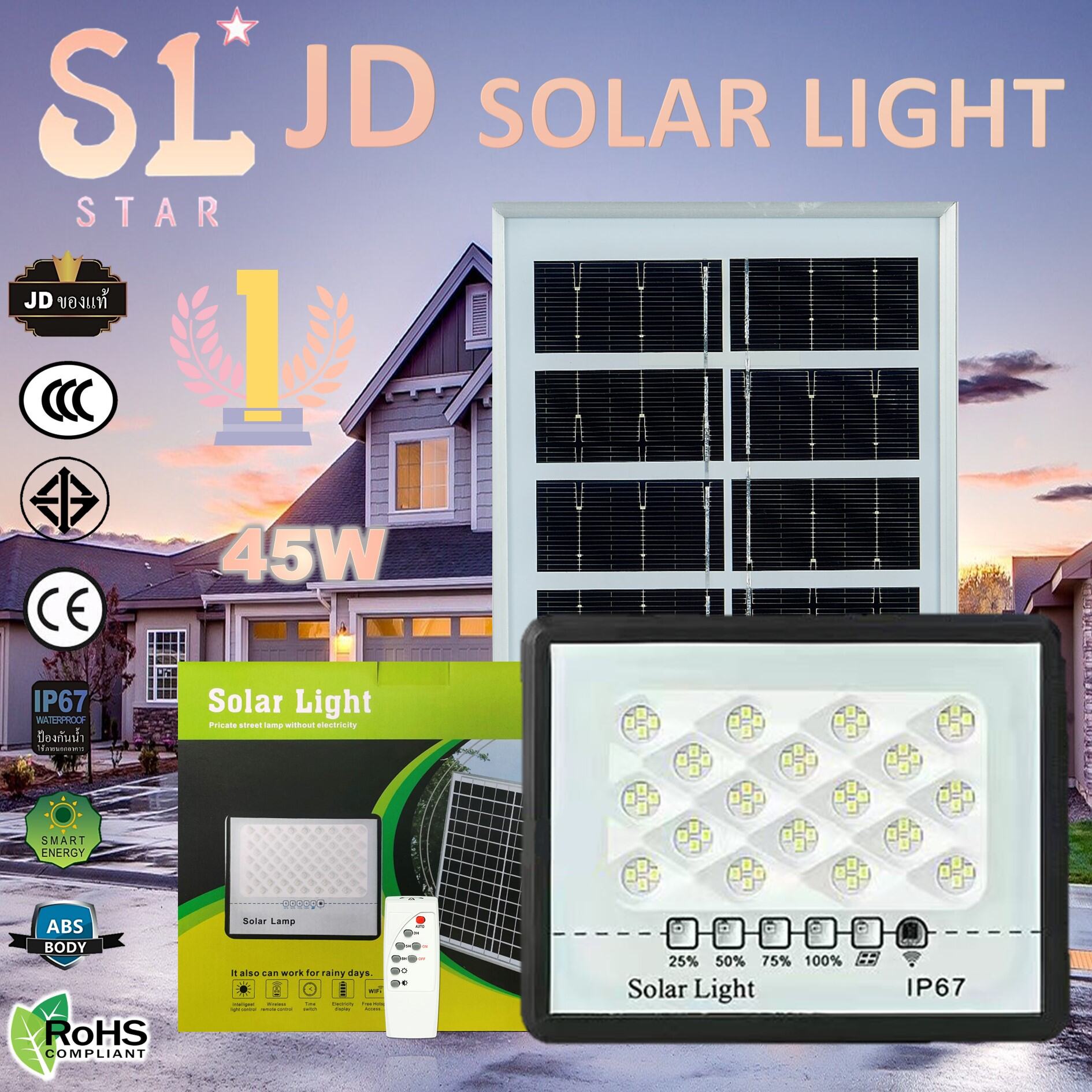 ซอ1แถม2 JD solar light ไฟโซลาเซลล 2000W 1000W 650W 300W 200W 120W