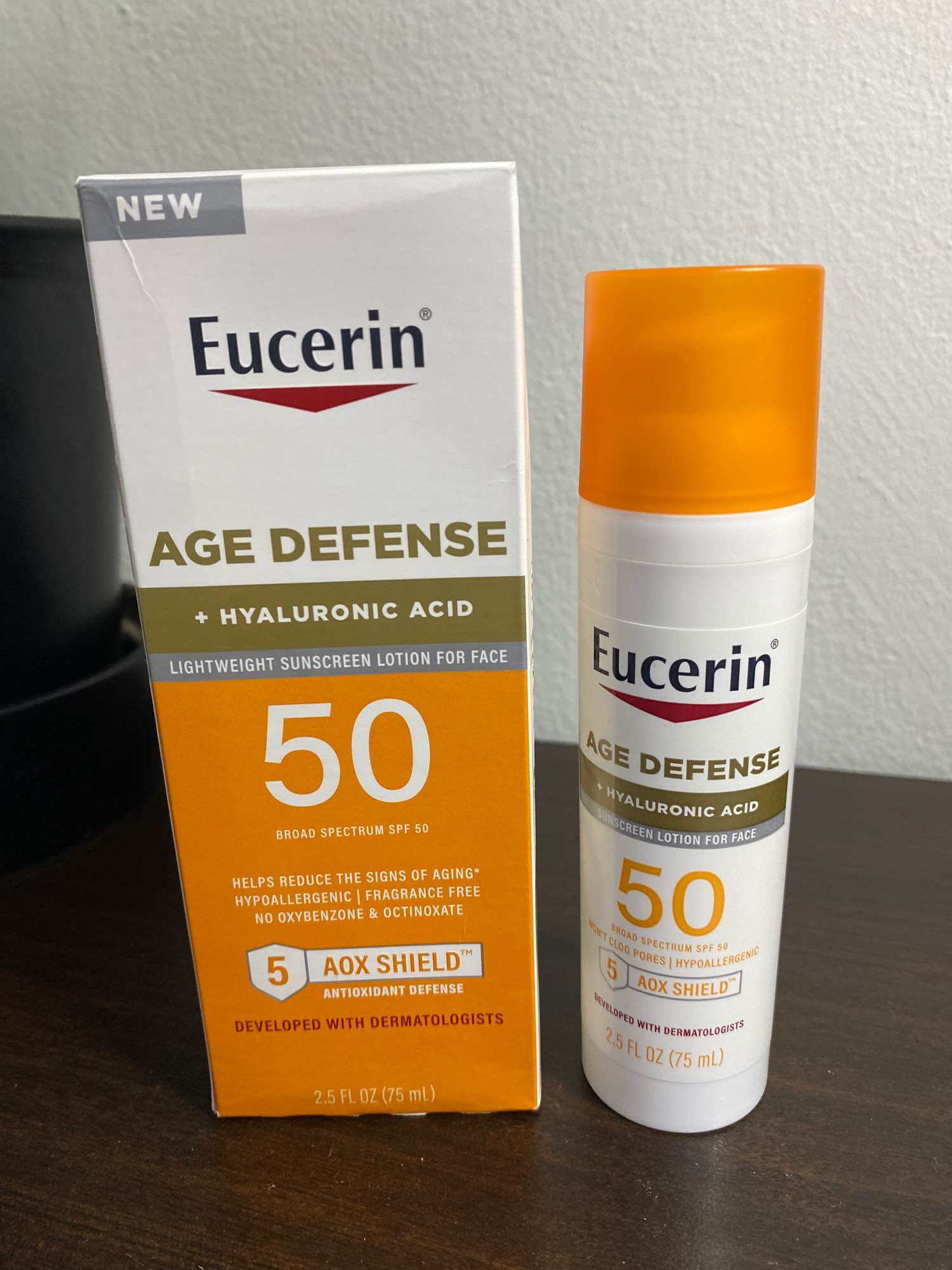 Eucerin Sun Age Defense Spf Face Sunscreen Lotion With Hyaluronic