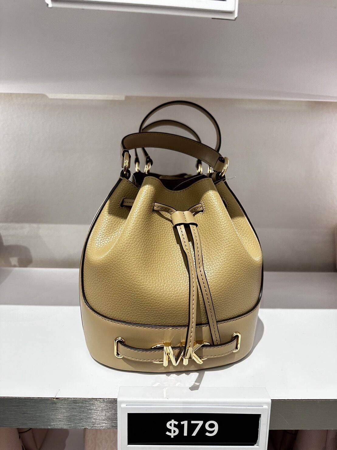 Mk Michael Kors Reed Medium Pebbled Leather Bucket Bag Lazada Co Th