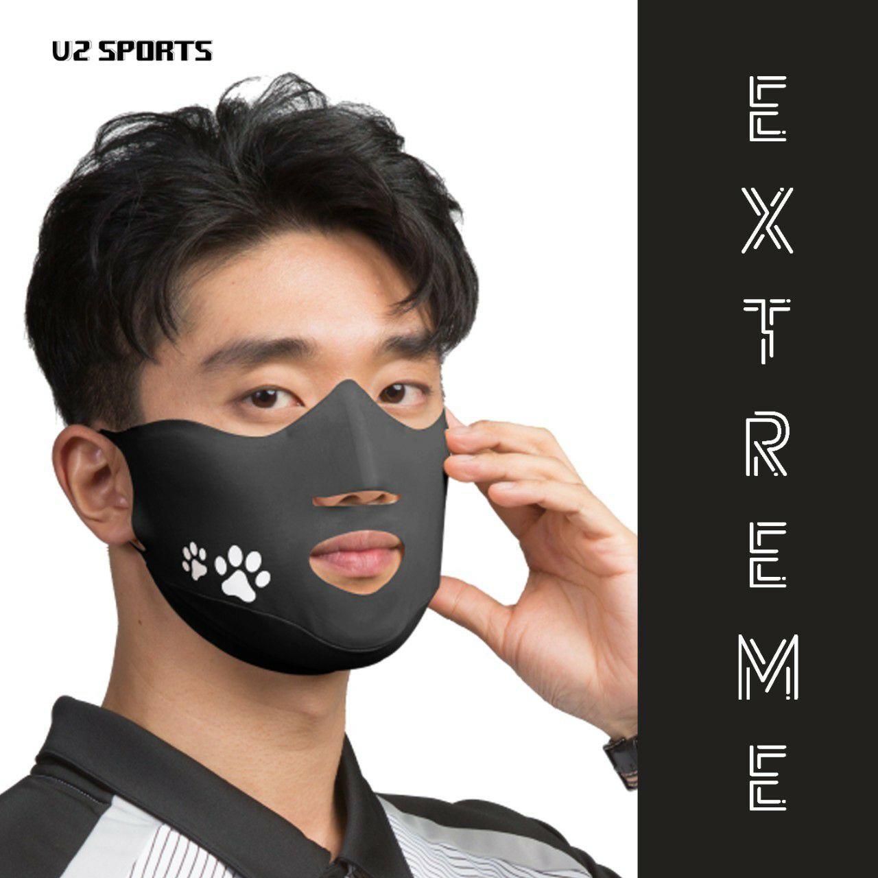 [U2SPORTS] กันแดดสำหรับออกกำลังกาย ผ้าNanoTechจากเกาหลี Anti Bacteria ,UV Protection 99.9% ,ใส่แล้วเย็น ระบายอากาศได้ดีGolf Mask (Extreme-PAW)