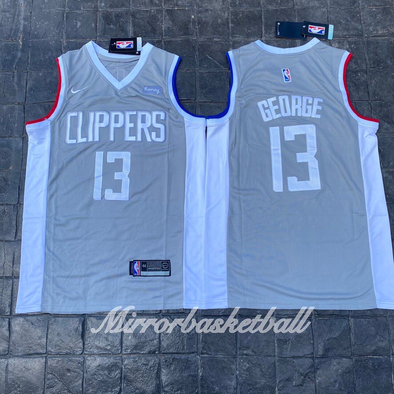 เสื้อบาสเกตบอลbasketball.jerseys(พร้อมจัดส่ง)#LA.Clippers.New city edition.(gray).13.PG.