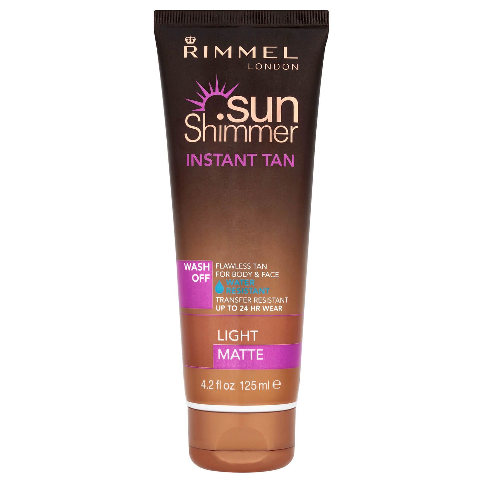 Rimmel Sunshimmer Water Resistant Wash Off Instant Tan - Matte (125ml)