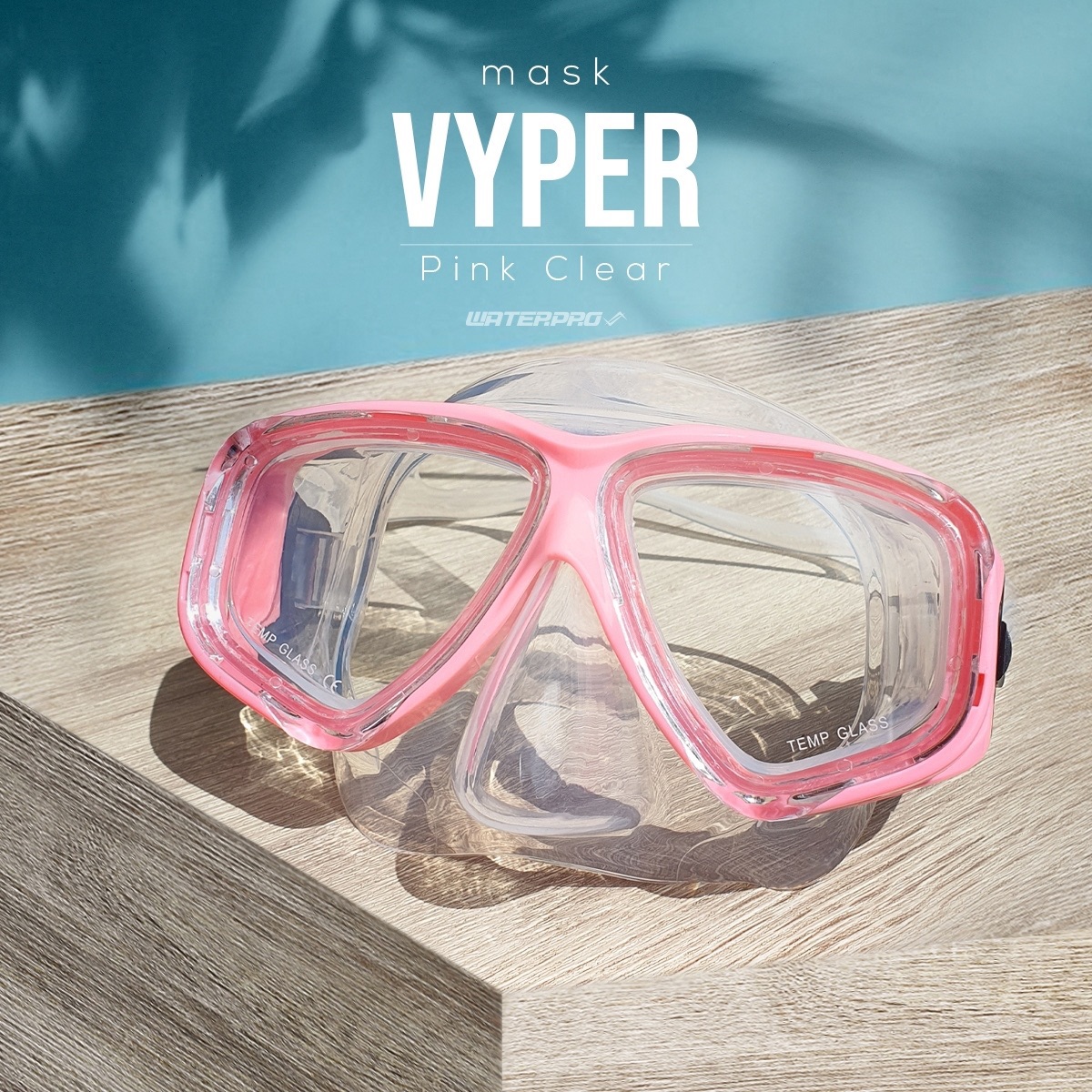หน้ากากดำน้ำ - WATER PRO รุ่น VYPER - เปลี่ยนเลนส์สายตาสั้นได้