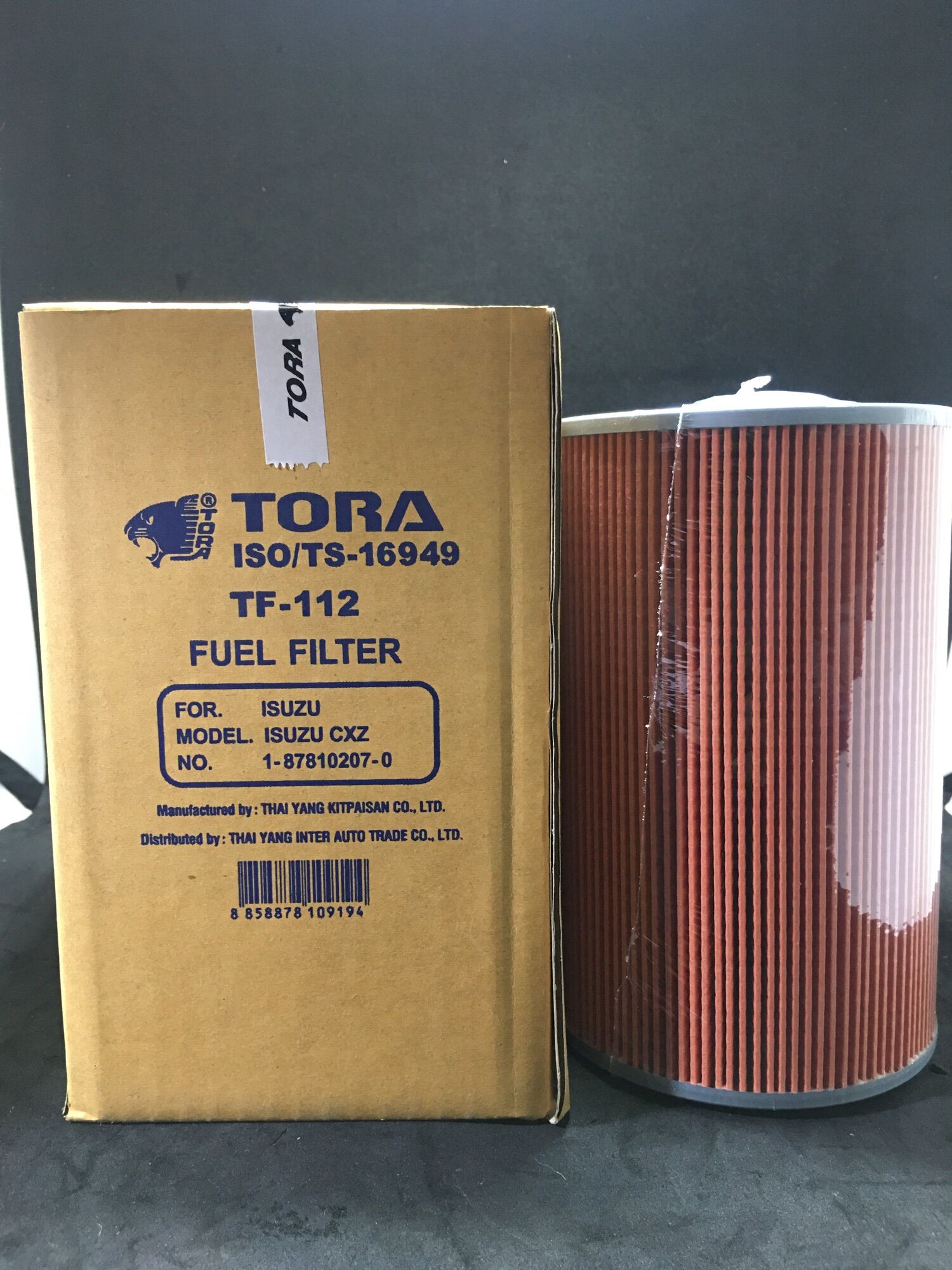 ไส้กรองน้ำมันโซล่า ISUZU DECA360 TF-112 TORA ราคา 120 บาท*ส่งฟรี