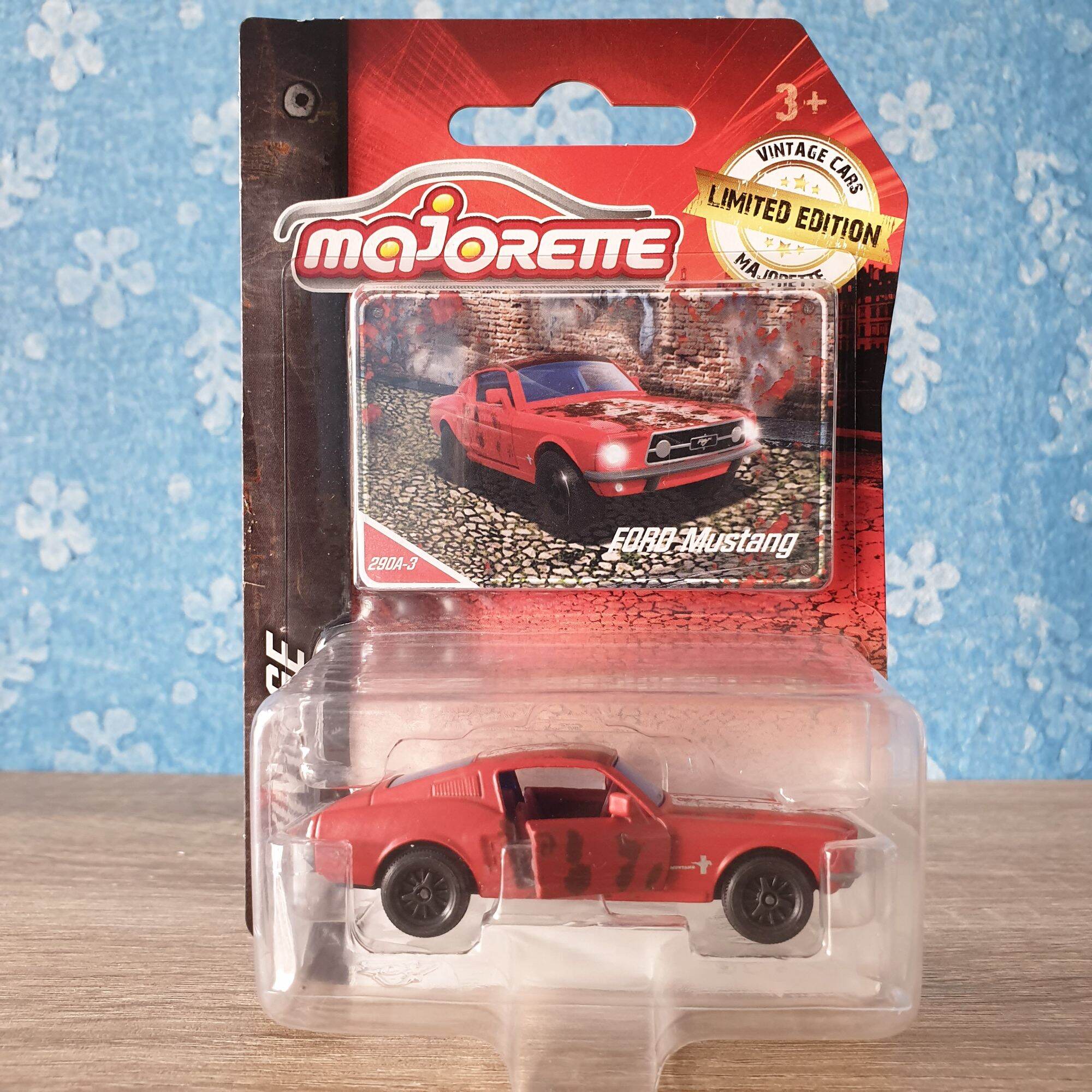 โมเดลรถเหล็ก Majorette FORD Mustang รถลายสนิม _ VINTAGE #Red สีแดงลายสนิม เปิดประตูรถได้ โมเดลรถสะสม