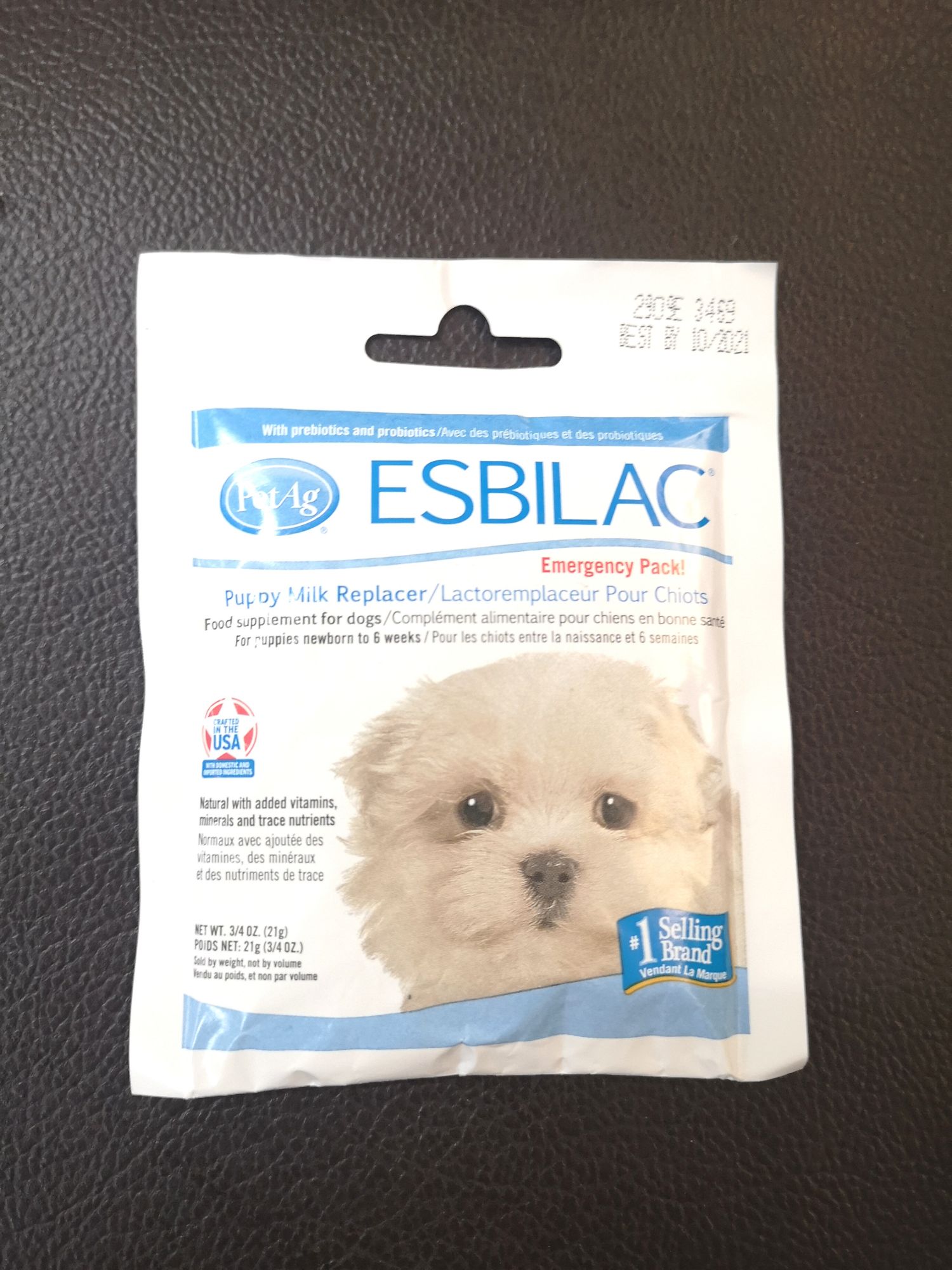 Esbilac dog milk  นมผงสำหรับลูกสุนัข  นมผงทดแทนนมแม่  (ขนาด 21g)