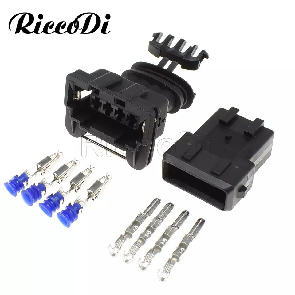 5 Sets 4 Pin Junior Power Timer Socket Plug O2 Sensor Ignition Coil Automotive Connector 282192-1 For Car