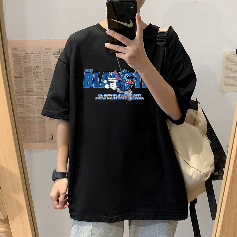 สำหรับฤดูร้อนผู้ชายเสื้อยืดแขนสั้นผู้ชายแบรนด์ฮิตบนเสื้อผ้าสไตล์ฮ่องกงหลวมซุปเปอร์ไฟ INS แฟชั่นสีขาวฝ้าย100% เสื้อยืด