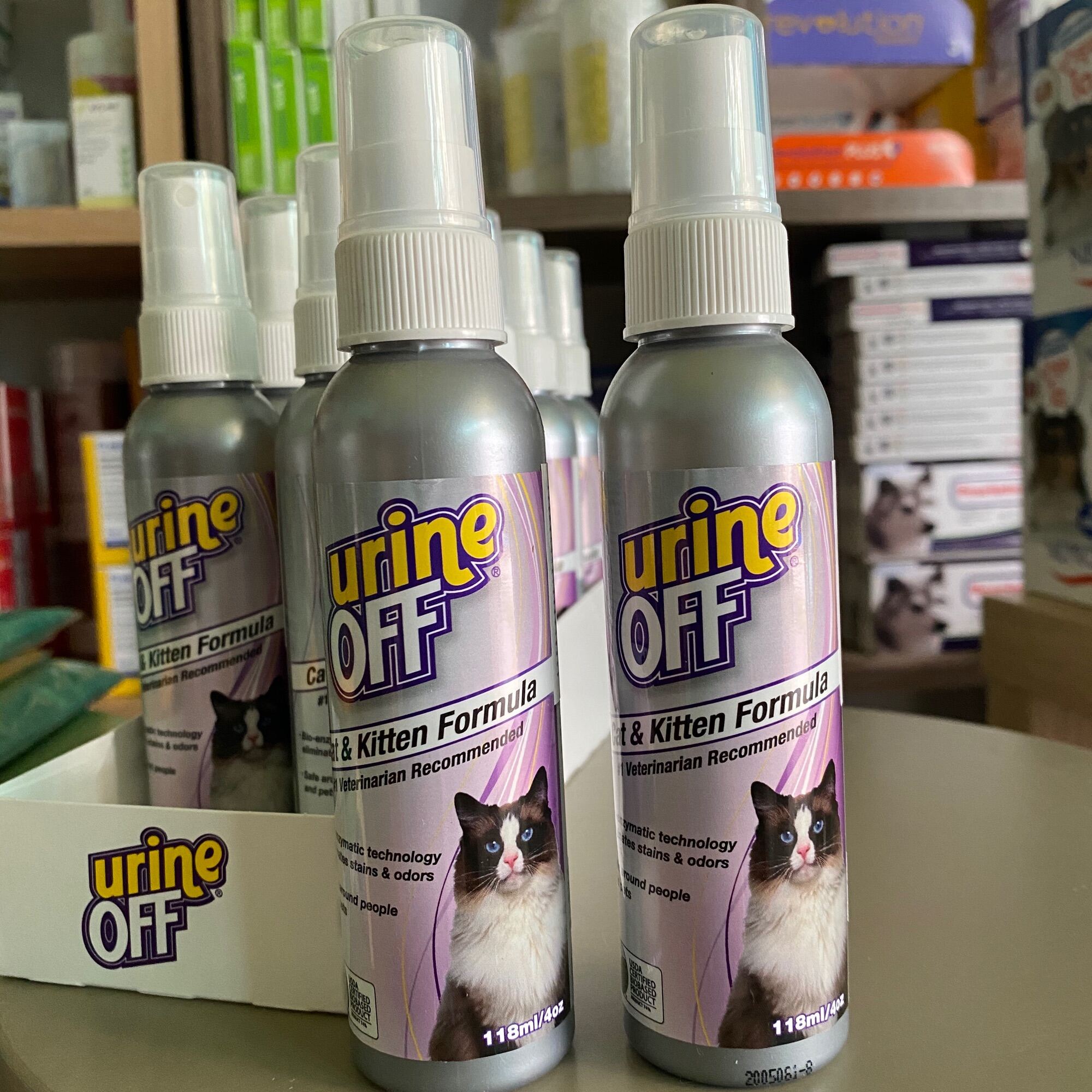 Urine off cat สเปรย์กำจัดกลิ่นและขจัดคราบฉี่แมว 118มล.