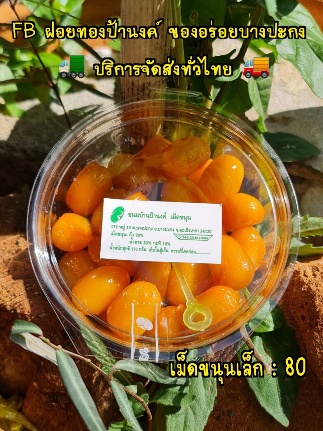 เม็ดขนุนกล่องเล็ก ขนมบ้านป้านงค์ ของอร่อยบางปะกง บริการจัดส่งทั่วไทย