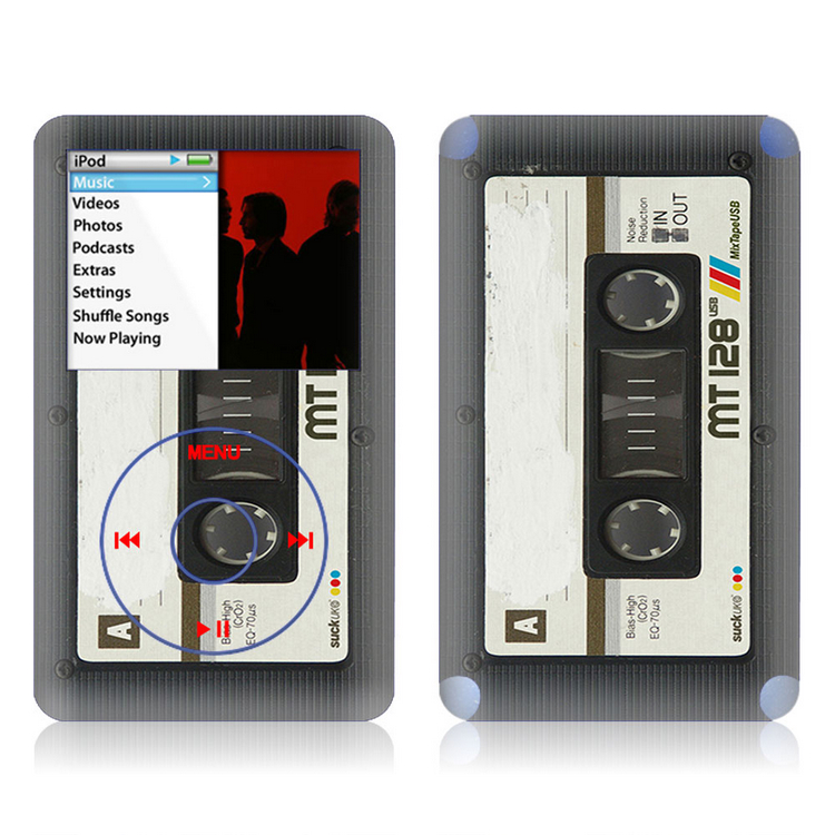 บังคับ Apple iPod Classic โน้ตแปะฟิล์มกันรอย80G การ์ตูน3รุ่น160G แบบบางหน้าหลัง120G ทั้งร่างกาย