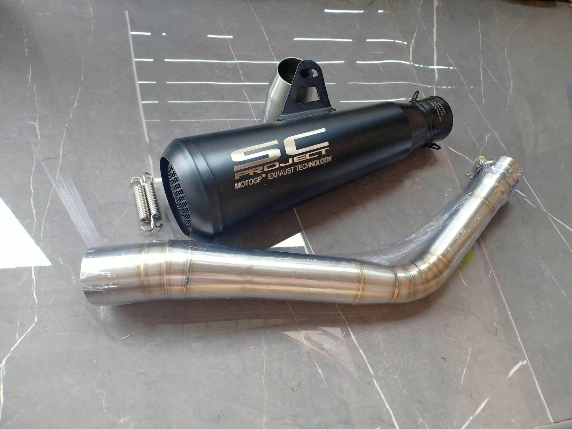 ชุดท่อ Slip On GPX DEMON Gr200R แสตนเลส 304 สวม 2นิ้ว(51 มิล)+ปลายเอสซี