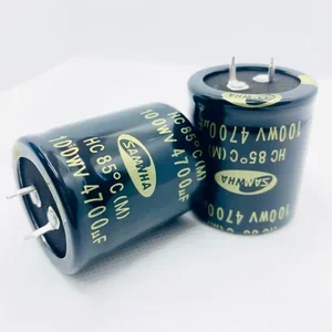 ภาพหน้าปกสินค้าCapacitor ค่า 4700uF/100V. ยี่ห้อ Samwha จำนวน1ตัว ที่เกี่ยวข้อง