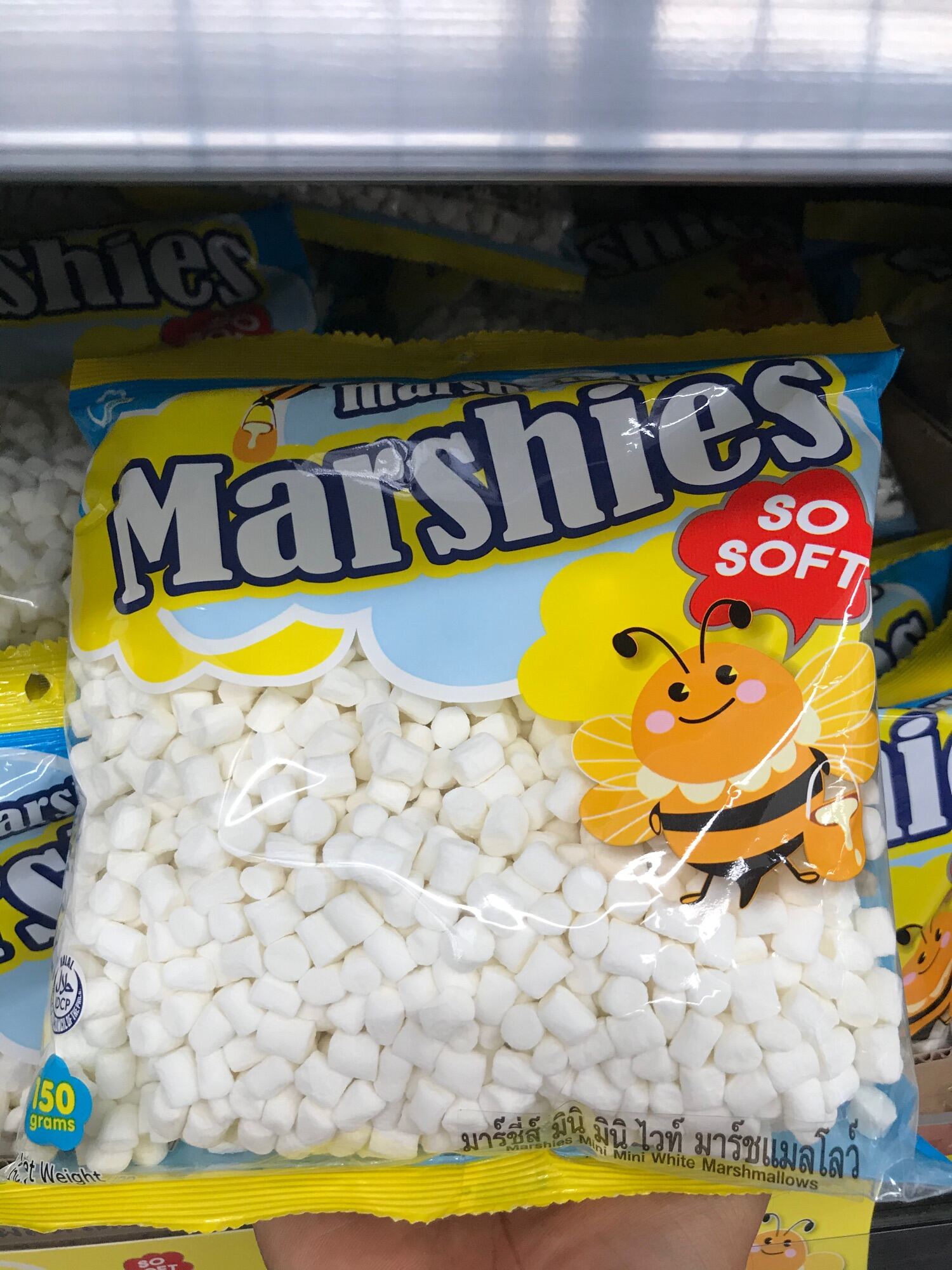 Marshmallow / Marshies Mini Mini White Marshmellow / มาร์ซี่ส์ มินิ มินิ ไวส์ มาร์ชเมลโล่ขนาดเล็ก ตรามาร์เคนเบิร์ก น้ำหนัก 150g