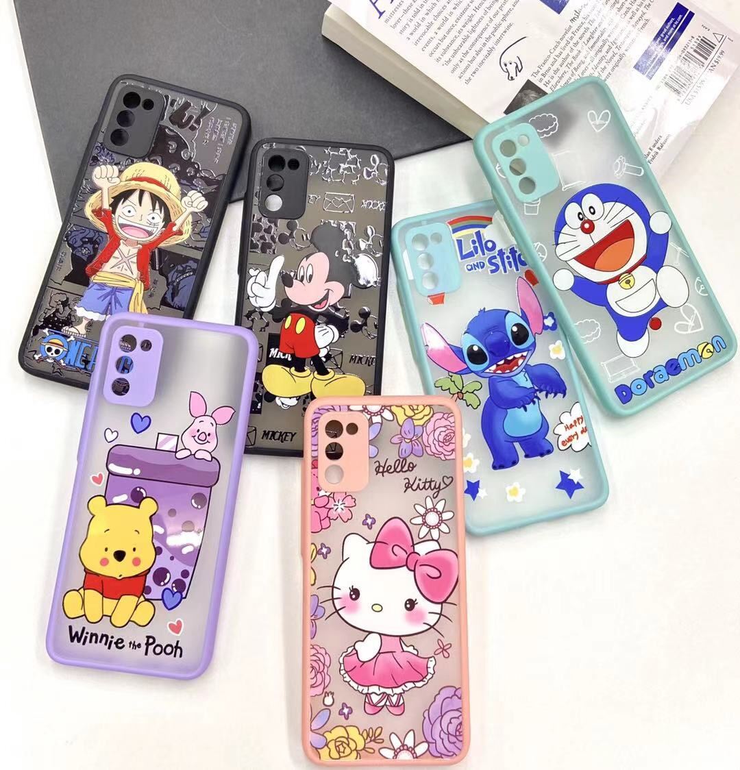 🐬Case Vivo/Huawei🐬มี5ลาย เคสTPUหลังกันกล้อง สกรีนลายการ์ตูน รุ่น 🐬Huawei y6s🐬Vivo y31(2020),y11,y12,y15,y17,y30,y50,y20,y12s,y20se,y95,y91c,v9,v20,v20pro