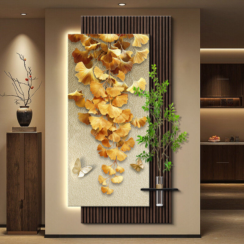 XIANGTUYIN | Luxury Ginkgo Leaf & High-end Hydroponic Green Plant Light Wall Art ราคา 4,907 บาท*ส่งฟรี