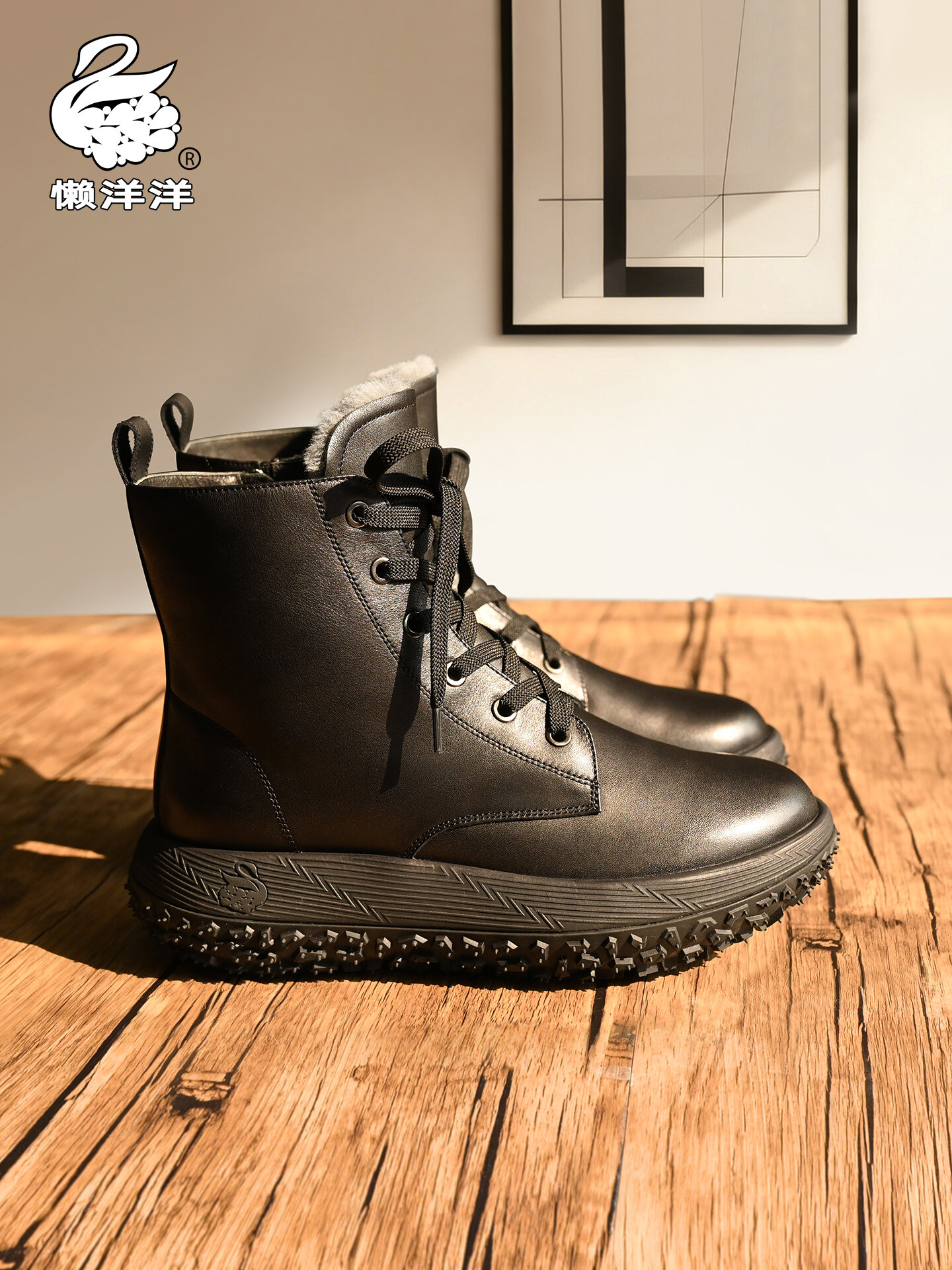 รองเท้าบูทผู้หญิงสำหรับฤดูใบไม้ร่วงและฤดูหนาวสไตล์ขี้เกียจรองเท้าบูทลุยหิมะกลางแจ้งรองเท้าบูทหนังแท้พื้นนิ่มสไตล์อังกฤษรองเท้าบูทหนังพื้นหนารองเท้าบูทมาร์ตินขนแกะกันหนาว ราคา 7,961 บาท*ส่งฟรี