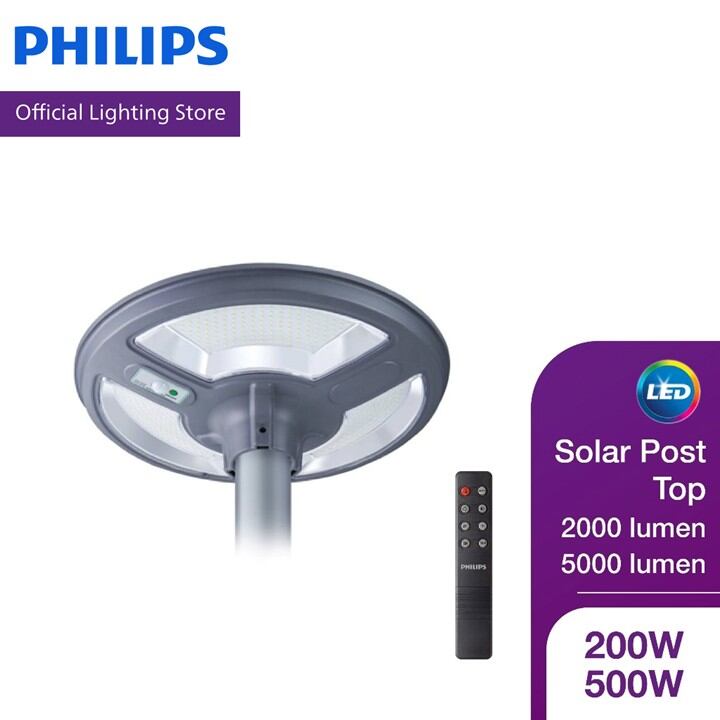 Philips Lighting Ufo-Shaped Garden Lamp, Built-In Solar Panel, Solar Post Top (Pole Not Included), Bright 2000/5000Lumen, Can Choose 3 Light Modes, 3000K, 4000K, 6500K, Free Remote Control. ราคา 4,931 บาท*ส่งฟรี