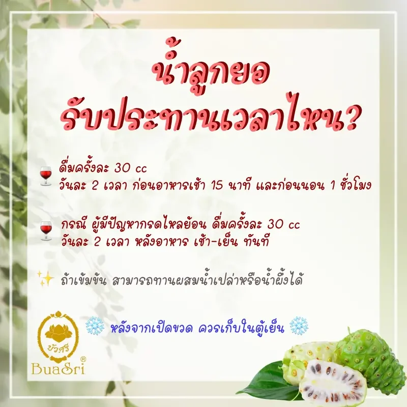 ภาพสินค้าน้ำลูกยอ 100% ขนาด 500 CC ตราบัวศรี จากร้าน Nonibuasri บน Lazada ภาพที่ 6