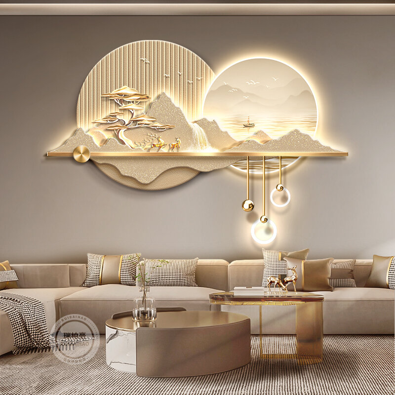 RUIBAHAO | Luxury High-end New Chinese Style Sofa Background Decoration Paintings ราคา 7,130 บาท*ส่งฟรี