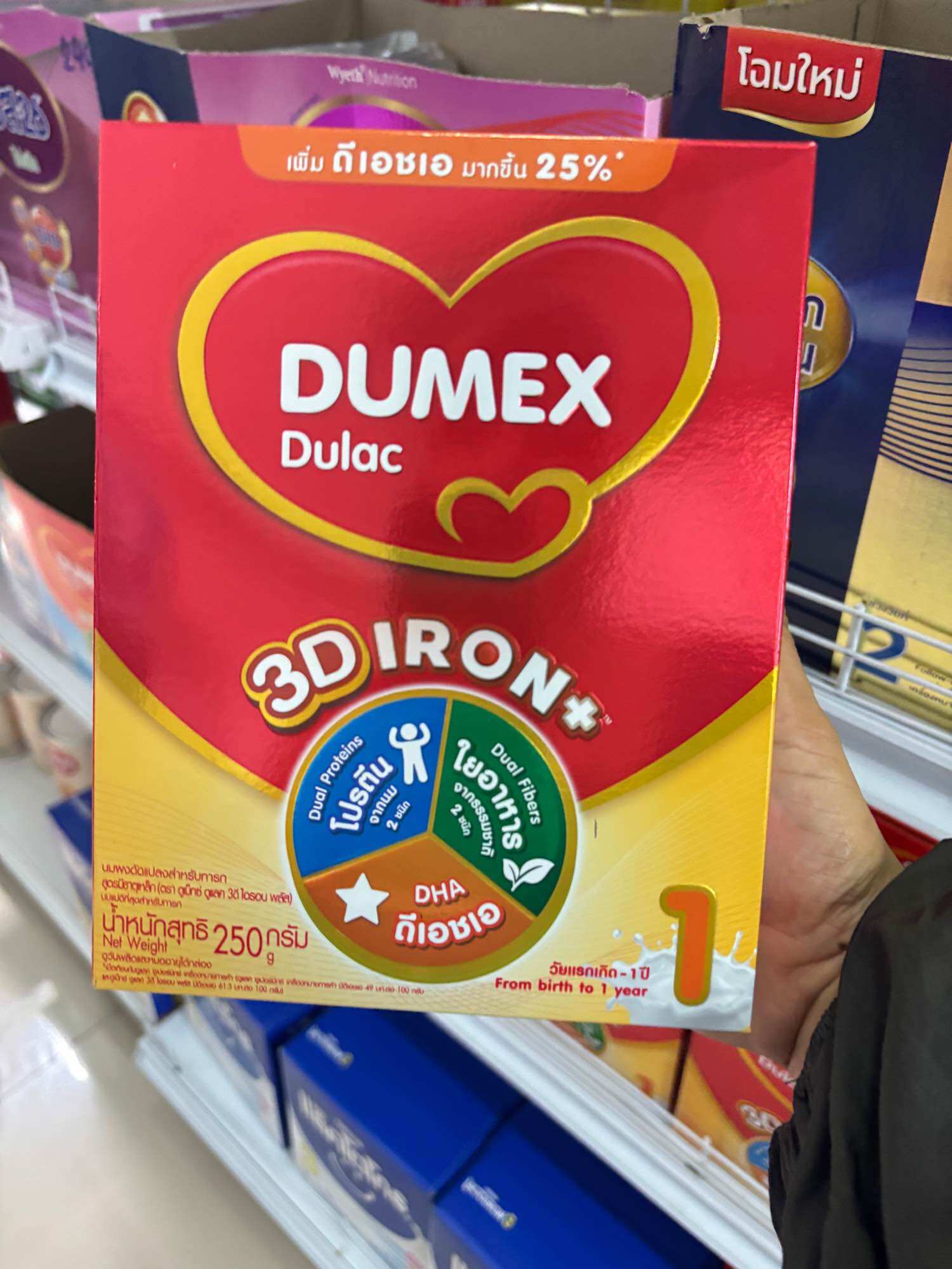 Dumex Dulac ดูเมกซ์ ดูแลค สูตร 1 นมผงสำหรับเด็กแรกเกิด ช่วงวัยที่1 ขนาด 250 กรัม DM