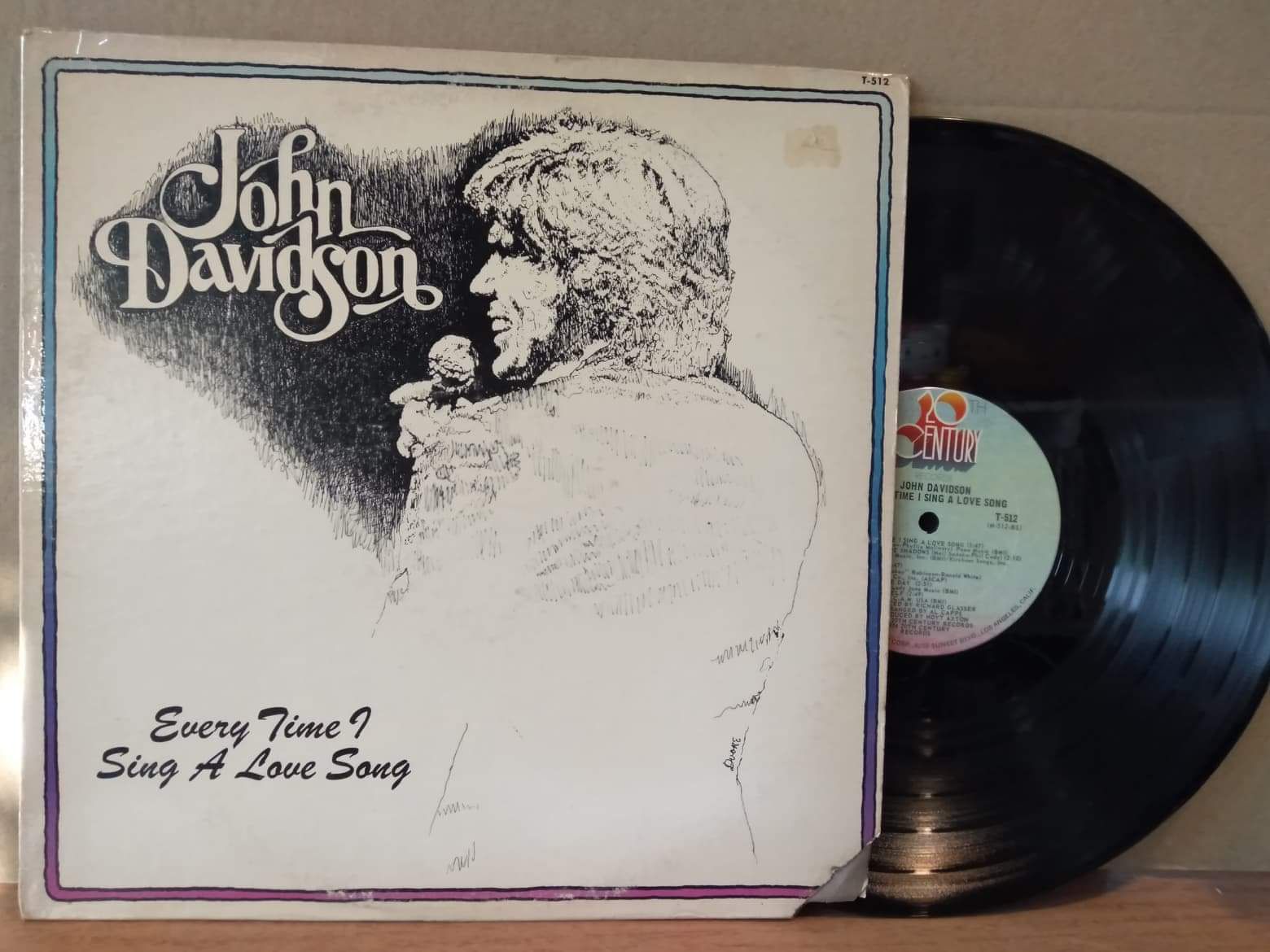 John Davidson Every time I Sing A Love Song แผ่นเสียงเพลงสากล VG+VG++