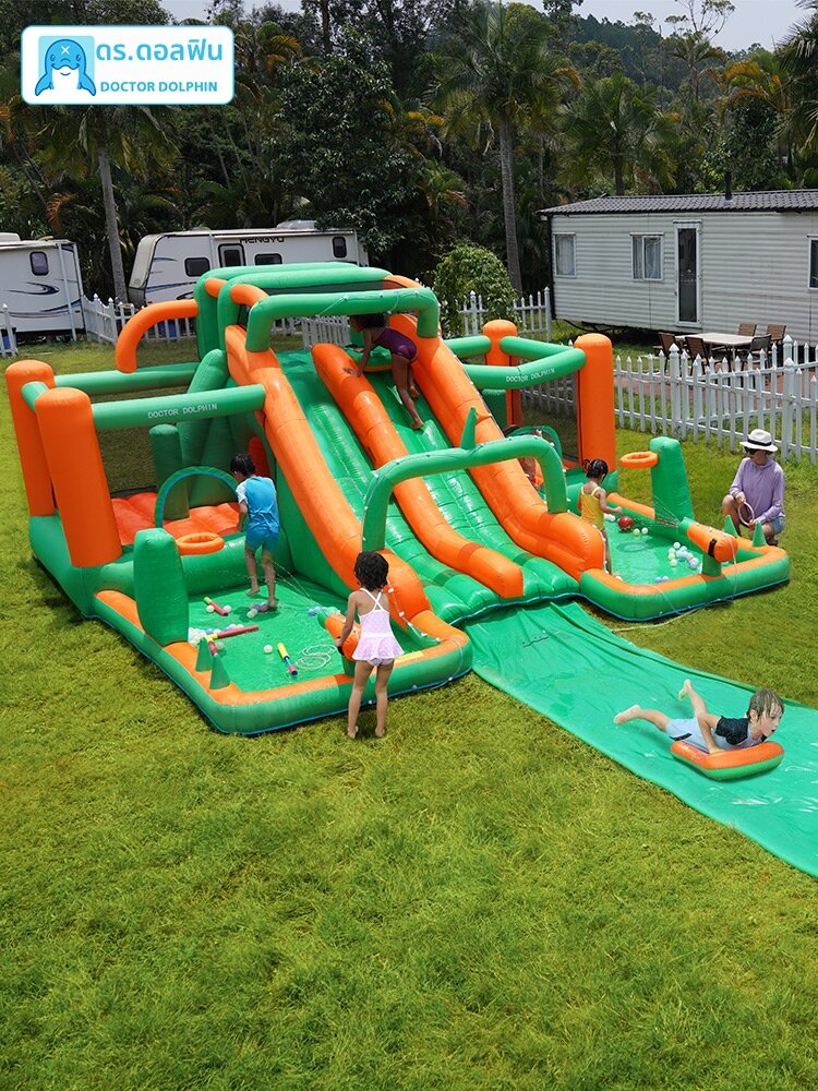 DOCTOR DOLPHIN | Double Slide Bounce Inflatable Castle ราคา 28,711 บาท*ส่งฟรี