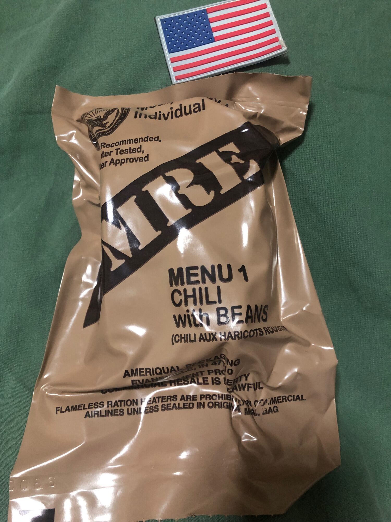 MRE อาหารสำเร็จรูป อาหารพร้อมทาน Menu 1 Chili with Beans Lazada.co.th