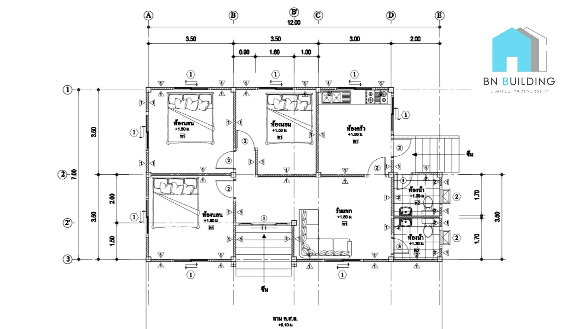 แบบบ้านโมเดิร์นราคาถูก 3 ห้องนอน 2 ห้องน้ำ ราคา 8xx,xxx - Home design ...