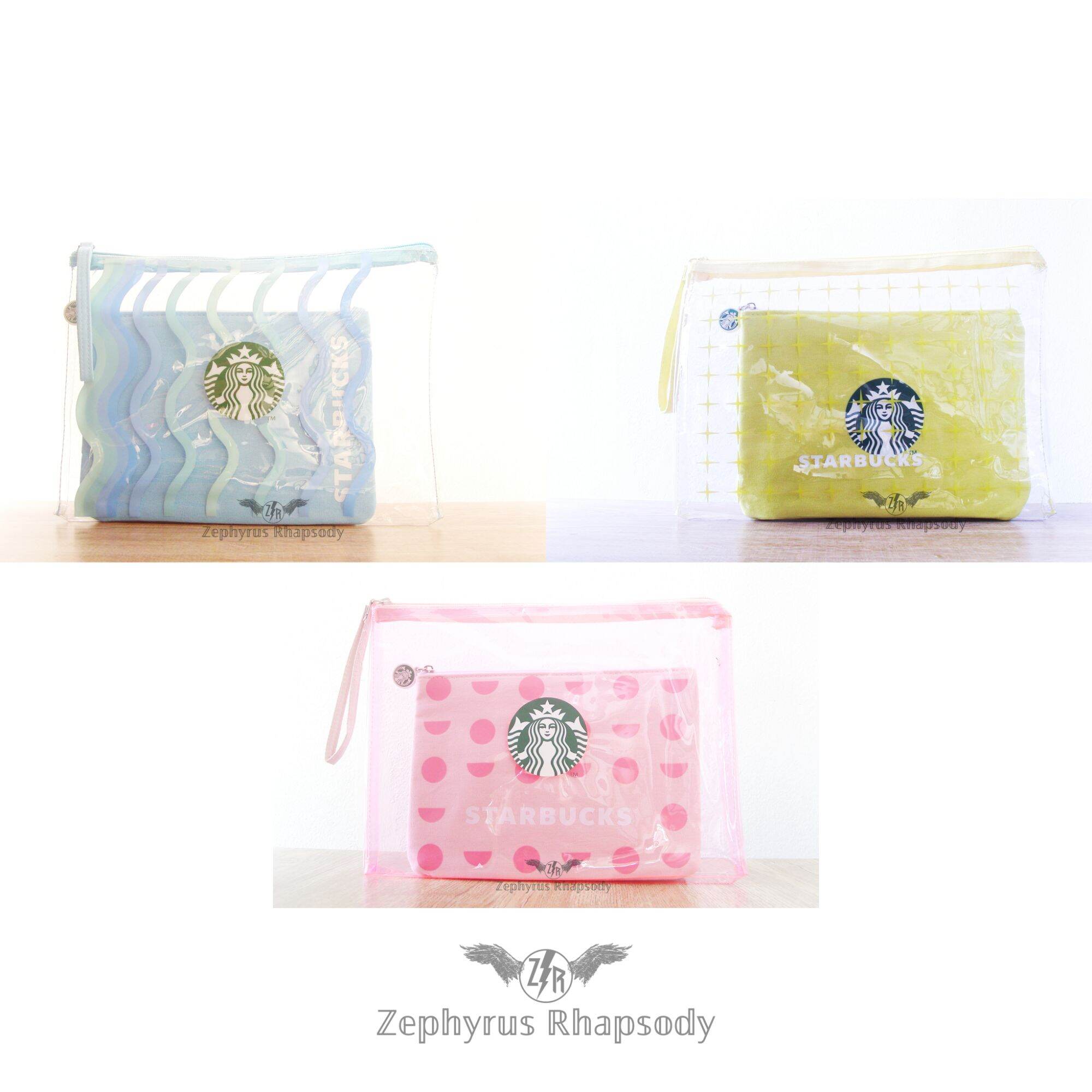 [โปร 7.7] Starbucks : กระเป๋า Summer Jelly Bag Set • เหลือง Joyful Yellow 💛 | ฟ้า Ocean Blue 💙 | ชมพู Pink 💗