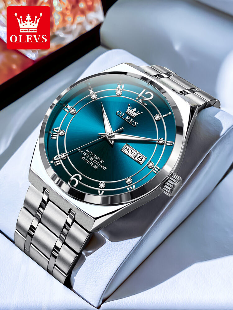 [OLEVS | Men's Automatic Mechanical Stainless Steel Watch Waterproof,OLEVS | Men's Automatic Mechanical Stainless Steel Watch Waterproof,] ราคา 2,980 บาท*ส่งฟรี
