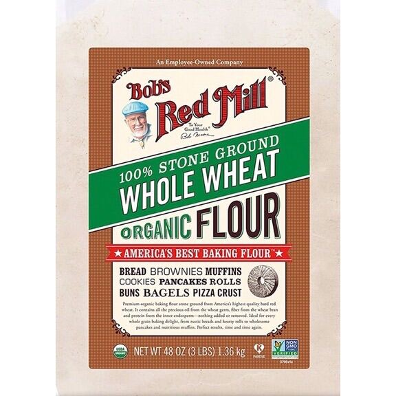 💯% Stone Ground Whole Wheat Organic Flour 1.36kg BOB’s RED MILL แป้งโฮลวีตออร์แกนิค 100%