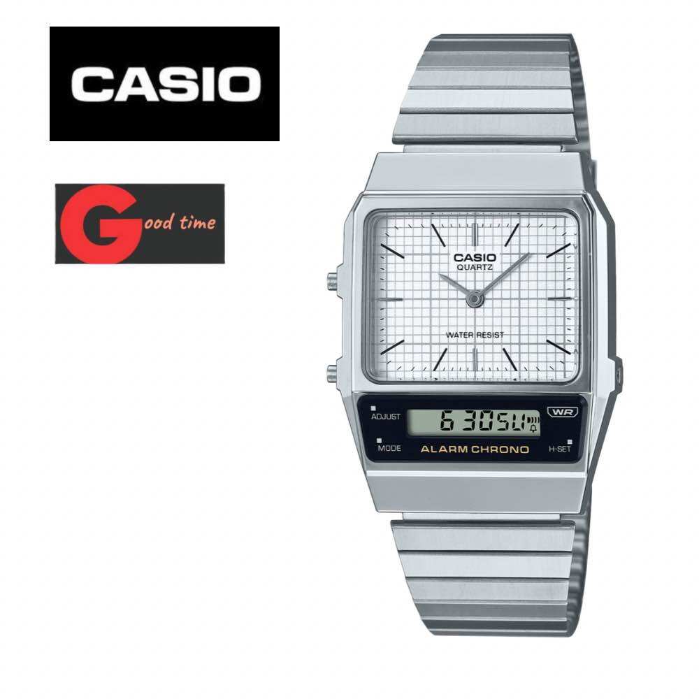 AQ-800E-7ADFเป็นนาฬิกาสไตส์วินเทจไน้าปัดสีขาวดูง่ายด้วยตัวเลข 2 ระบบสายล๊อกแบบพับใส่ง่ายนำ้หนักเบาสวมใส่สบายราคาเต็ม 4800฿ ราคา 2,400 บาท*ส่งฟรี