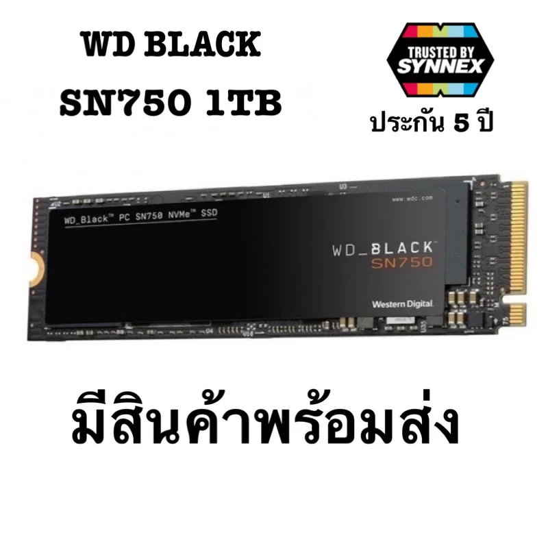 WD BLACK SN750 1TB SSD NVMe M.2 2280 (5Y)