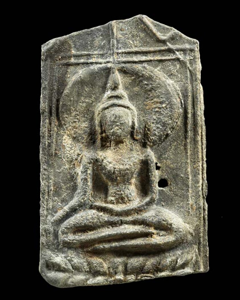 Amulets, Phra Krong, Phra Khun Phan Li Phra. Grand Pagoda Chai Mongkong, Phra Nakhon Si Ayutthaya Province. 
 Shiny Silver Metal, Waterproof and Resistant to Scratches, Ready to Use.