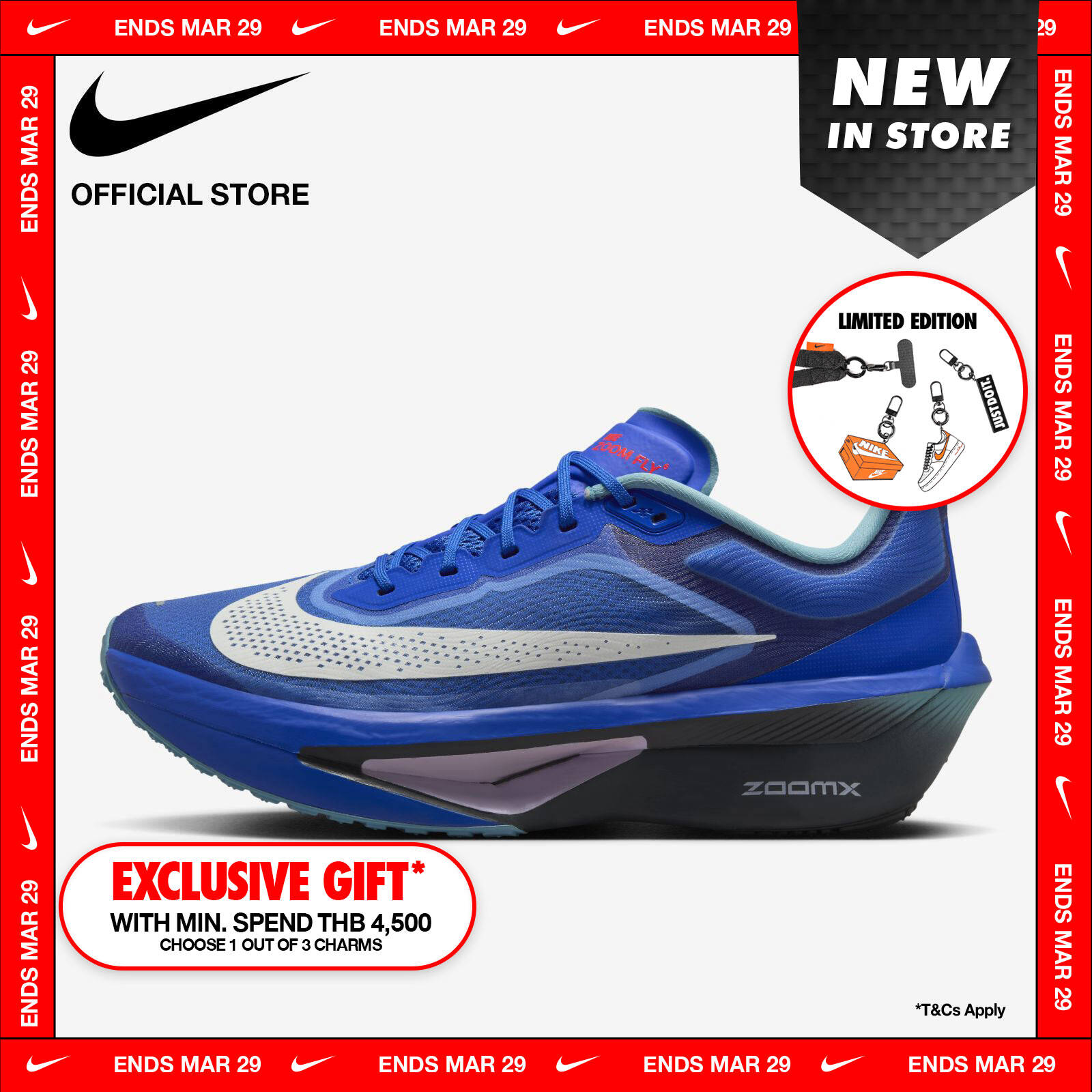 Nike Men's Zoom Fly 6 Shoes - Racer Blue ราคา 6,300 บาท*ส่งฟรี
