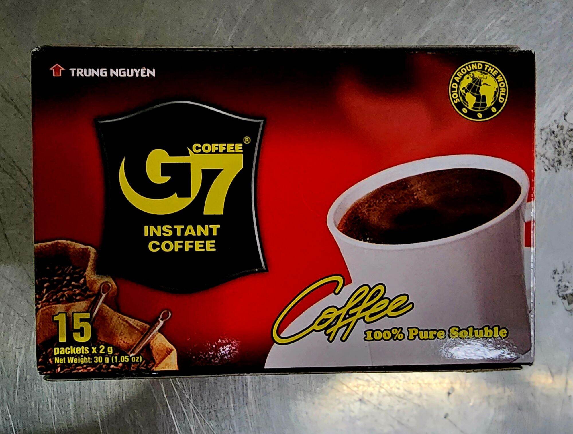 G7กาแฟ เวียดนาม กาแฟดำ กล่อง 15ซอง ราคา 56 บาท*ส่งฟรี