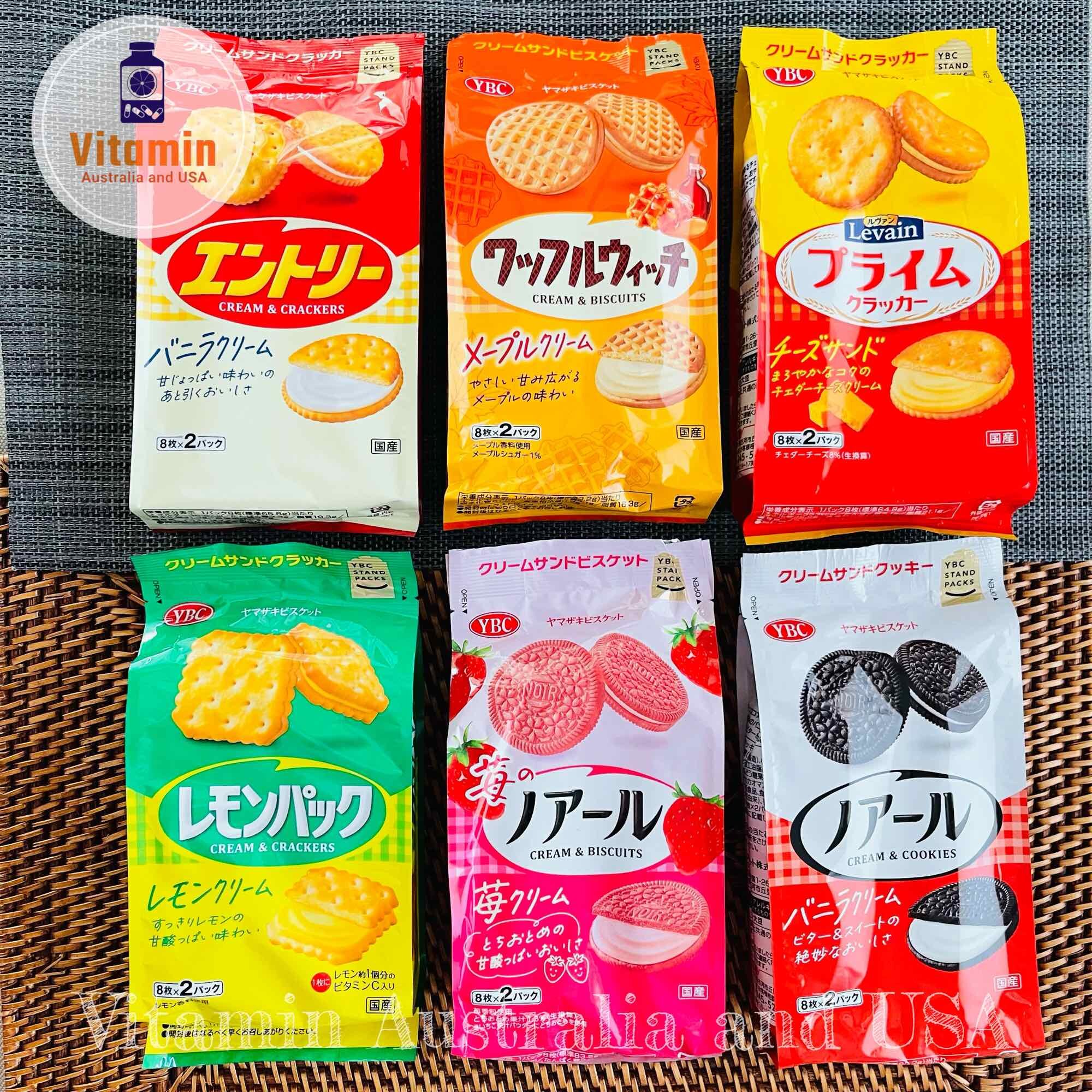 ขนมญี่ปุ่น YBC Lemon Pack Cream Sandwich Cracker และ YBC Chesse sandwich Crackers เครกเกอร์สอดไส้ครี จากญี่ปุ่น ราคา 99 บาท*ส่งฟรี