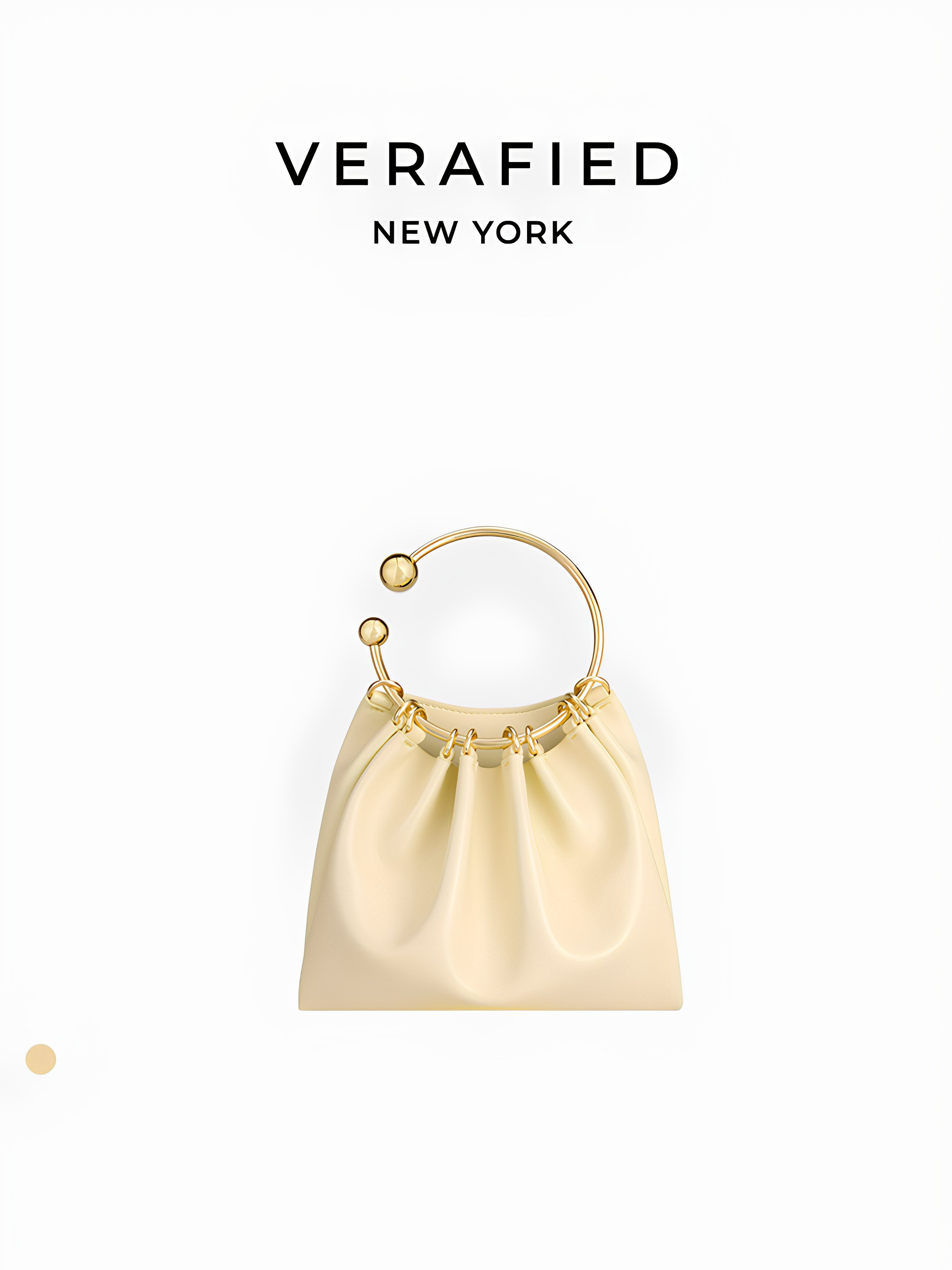 VERAFIED | Luxury Designer Genuine Leather Yellow Handheld Ring Bag ราคา 7,474 บาท*ส่งฟรี