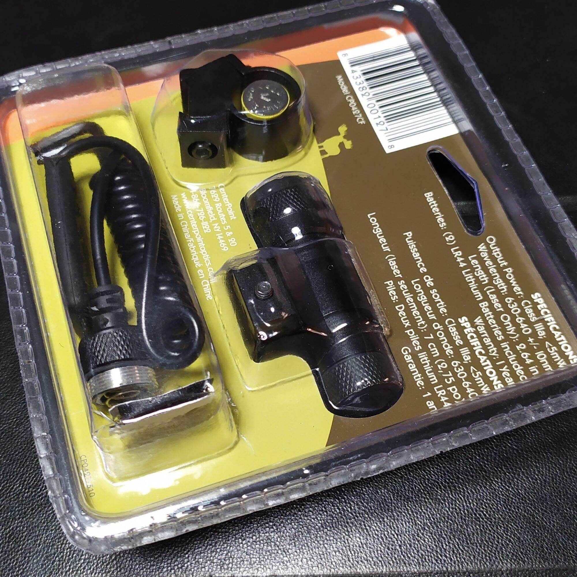 CENTER POINT Laser Sight เลเซอร์แดงชี้เป้า มีสวิตช์แบบหางหนูแถมในแพค ขา