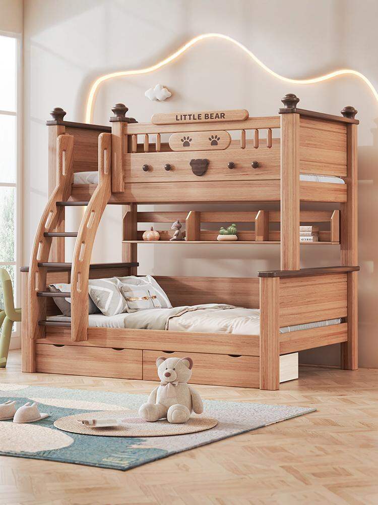 NUOMU | Solid Wood Noise-reducing Partition Bunk Bed ราคา 27,456 บาท*ส่งฟรี