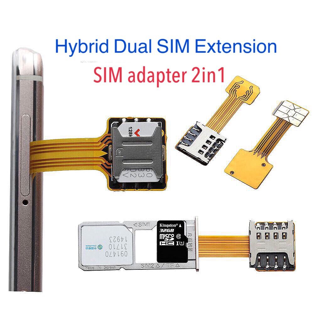 ตัวแปลงถาดซิม Hybrid ทำให้ใช้ได้ 2 ซิมและ 1 เมม รองรับ 4G
