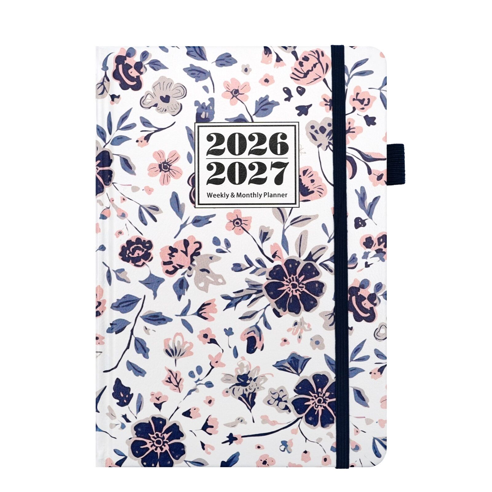 2026 2027 สมุดวางแผนลายดอกไม้รายสัปดาห์รายเดือนขนาด A5 144 หน้าสมุดบันทึกการศึกษาประจำวันรายปีปฏิทินการออกแบบลายดอกไม้