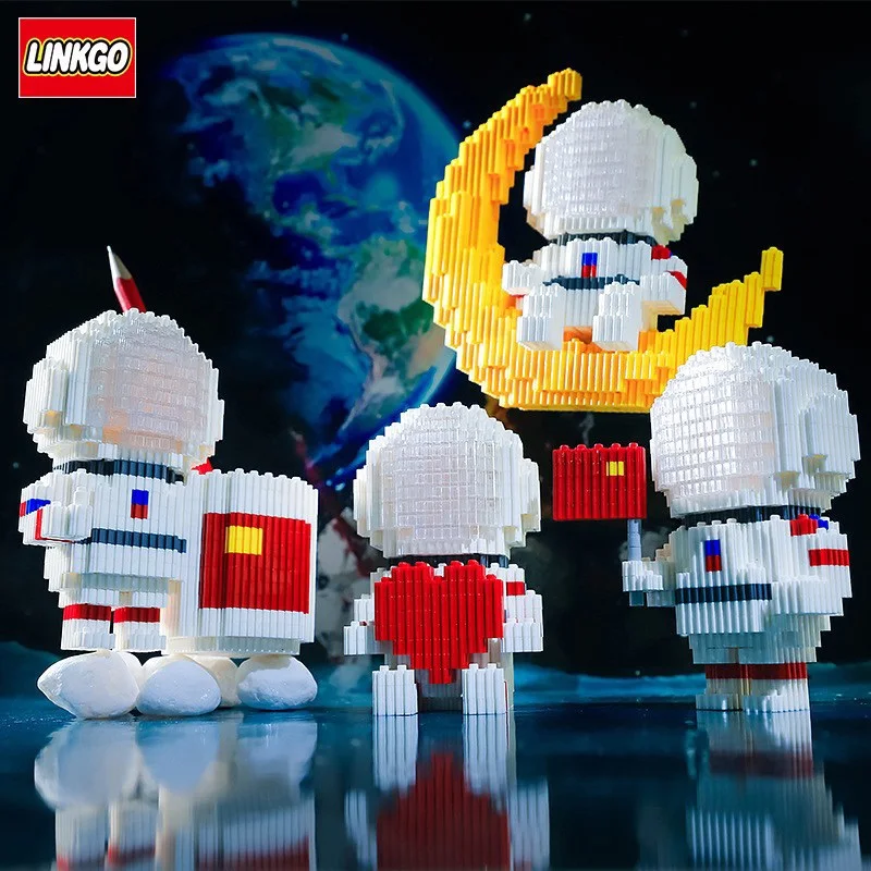 เลโก้นาโนแบบเฟืองไซส์ L - Linkgo 68317-68320 Astronaut ชุดนักบินอวกาศ