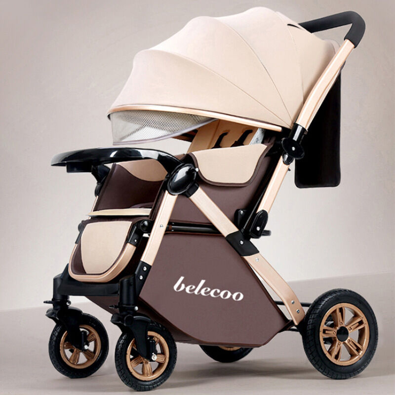BONINGYU | High-view Sit-to-Lie Light Folding Reversible Shock-absorbing Stroller