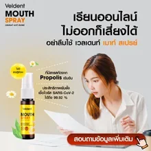 ภาพขนาดย่อของภาพหน้าปกสินค้าVeldent Mouth Spray เวลเดนท์ เมาท์ สเปรย์ ลมหายใจหอมสดชื่น ปราศจากน้ำตาล และแอลกอฮอล์ 18 มล. จากร้าน B-FIT & WELL บน Lazada ภาพที่ 5