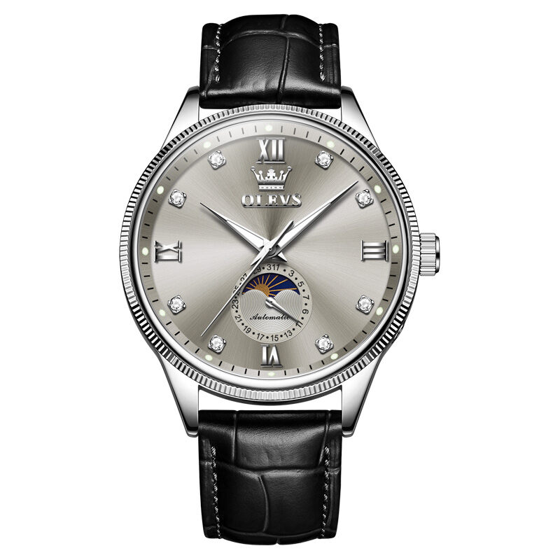 OLEVS | Men Automatic Mechanical Watch Water Resistant Leather Strap ราคา 2,797 บาท*ส่งฟรี