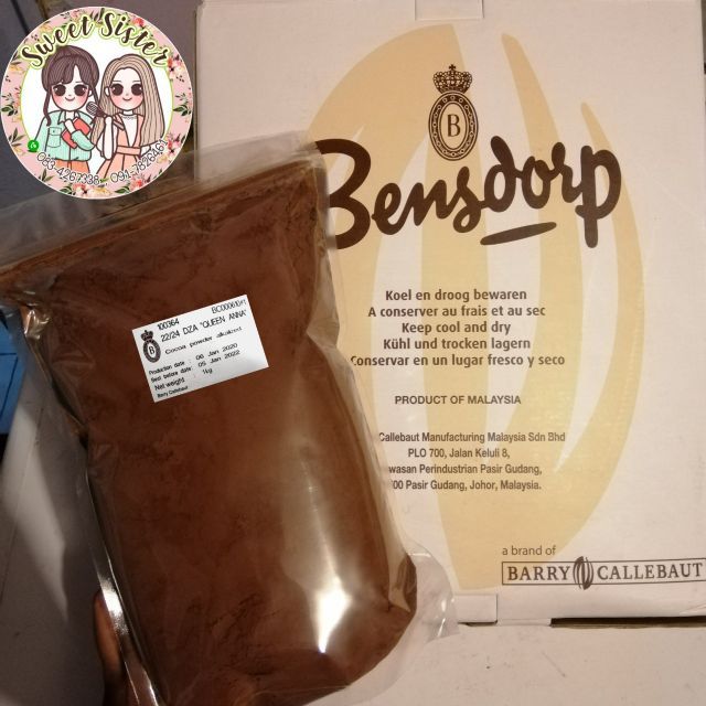 ผงโกโก้ยี่ห้อ Bensdorp ผลิตจากยุโรป เกรดคุณภาพพรีเมี่ยม สีน้ำตาลเข้ม ไขมันโกโก้ 22-24% ปริมาณ​ 500g. & 500 g.×2 แพ็ค