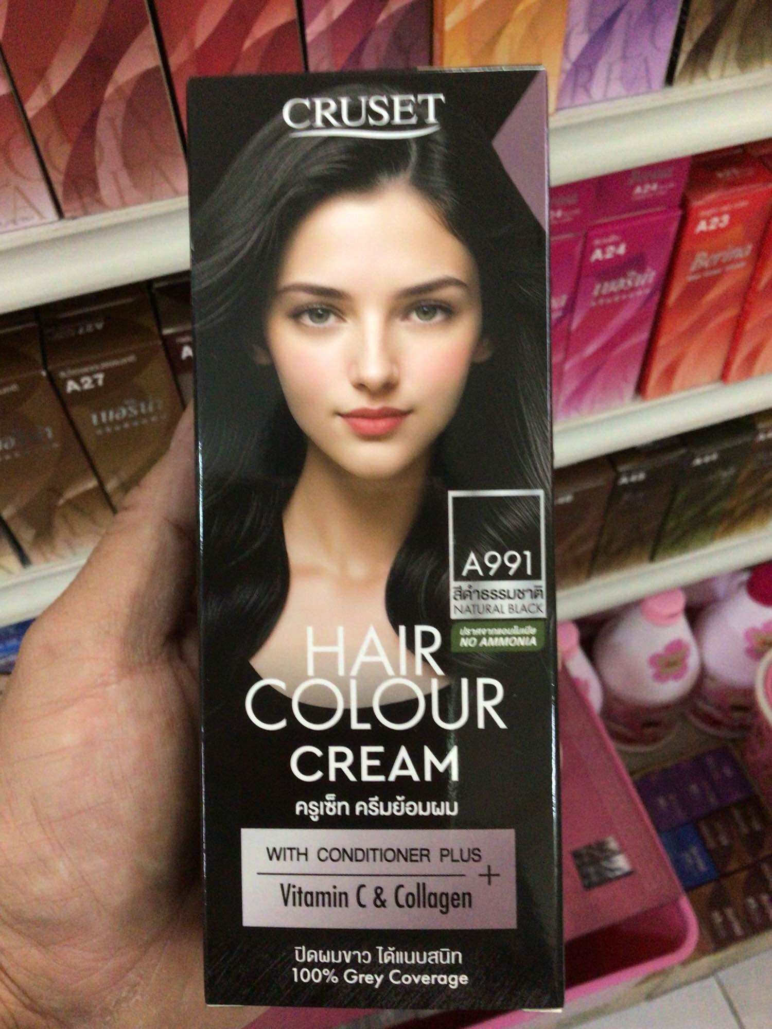 Cruiset Hair Dye Cream Model A991 (Natural Black) 60 Ml. Cruset Hair Color Cream A991 (Natural Black) (60 Ml.)