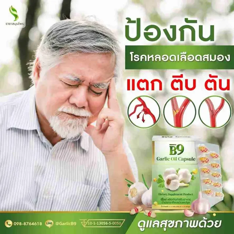 ภาพสินค้าB9 Garlic Oil น้ำมันกระเทียม สกัดเข้มข้น 5 กล่อง (กล่องละ20 เม็ด) ล็อตผลิตล่าสุด 03/2023 รับประกันของแท้ จากร้าน B9 oil ราชาสมุนไพร บน Lazada ภาพที่ 2